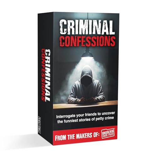 CRIMINAL CONFESSIONS Party Game - The Adult Card Game Where You Interrogate Friends to Uncover Surprising Stories of Petty Crime. Fun for Parties or Game Night - From the Makers of Unsolved Case Files