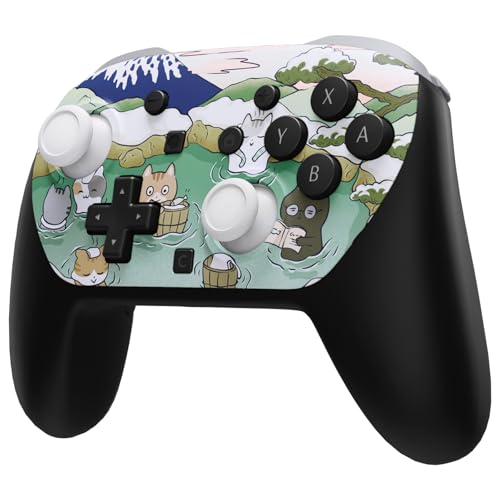 eXtremeRate DIY Replacement Faceplate Shell for Nintendo Switch 2 Pro Controller, Custom Front Housing Case, Thumbsticks and Screwdriver Tools for Switch 2 Pro Controller - Hot Spring Kitties - color: Hot Spring Kitties