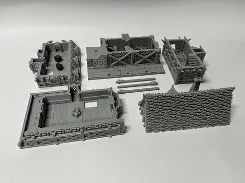 HAUTICO Medieval Gothic Miniature Building – Paintable Tabletop Terrain for D&D, Wargames & Dioramas 18mm (Medium Scale)