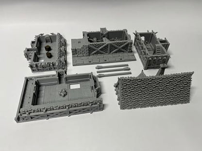 HAUTICO Medieval Gothic Miniature Building – Paintable Tabletop Terrain for D&D, Wargames & Dioramas 18mm (Medium Scale)
