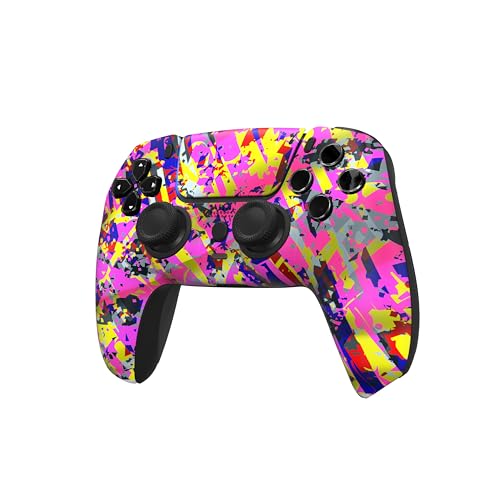 Custom Controllerzz Custom Wireless Controller Compatible with PS5 - Multiple Designs Available (Neon Drip) - color: Neon Drip