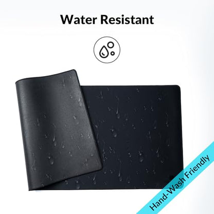 Keychron XL Gaming Mouse Pad Desk Mat, 35.4" × 15.7", Soft Micro-Weave Surface, Non-Slip Rubber Base, Anti-Fray Stitched Edges, Extended Large Mousepad for Gaming & Office – Black - size: XL - 35.4 x 15.7 inches