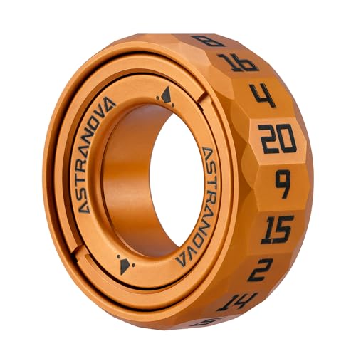 Unique D20 Unlimited dice D20 Dice Ring Spinning Top Jewelry - Zinc Alloy RPG Gaming Accessory with Rotating Dice D20, Geek Gift for Tabletop Gamers (Copper) - color: Copper