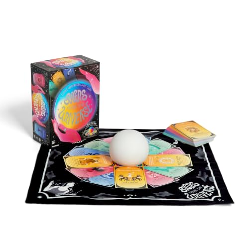 Signs from The Universe by Relatable - Party Game with Tarot Cards and Glowing Orb for Girls Night, Bachelorette Games, Teen Girl Gifts, Sleepover Games – Includes 1 LED Orb, 120 Cards, 1 Bandana Mat - style: Signs from The Universe