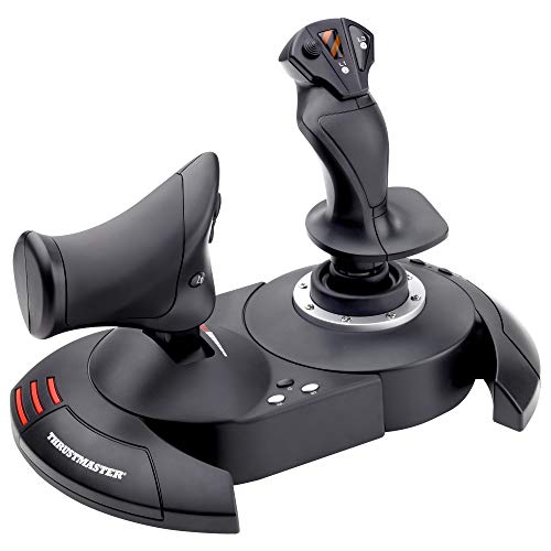 Thrustmaster T-Flight Hotas X USB Flight Sim Stick & Throttle - PC | Detachable design, adjustable resistance, 12 programmable buttons, 5 axes, dual rudder control, preset memory, ergonomic - style: PC