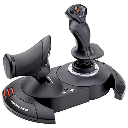 Thrustmaster T-Flight Hotas X USB Flight Sim Stick & Throttle - PC | Detachable design, adjustable resistance, 12 programmable buttons, 5 axes, dual rudder control, preset memory, ergonomic - style: PC