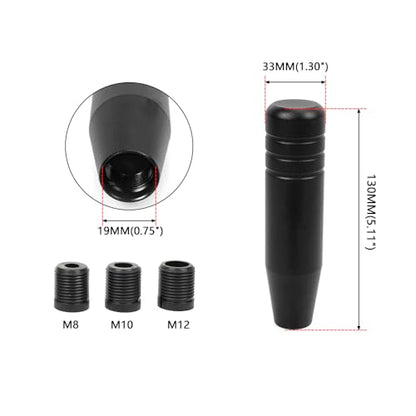 Universal 5inch Aluminum Alloy Shift Knob, Heavy Duty Car Gear Lever Stick Shifter Handle fit Most Automatic Manual Vehicle Black - color: Black, size: 13cm