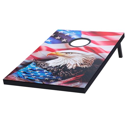 VEVOR Cornhole Set 4x2 ft Corn Hole Game Boards Wood Portable Toss Board - size: 3x2 ft America