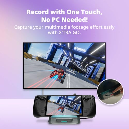 AVerMedia Steam Deck Dock with HDMI 4K@60Hz, USB C Charging, Screen Mirroring, Video Capture for Switch, Steam Deck, ROG Ally, Legion Go, MSI Claw, iPhone, iPad - X'TRA GO GC515 - color: X'TRA GO - GC515 White