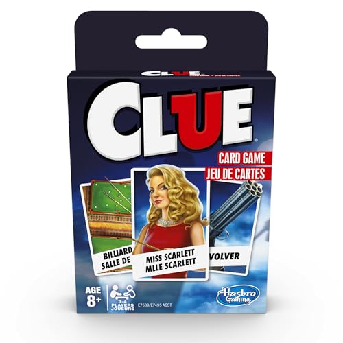 Hasbro Gaming Clue Card Game, 3-4 Player Strategy Game, Fun Summer Activities, Vacation Travel Essentials, Ages 8+ - size: 1 Count (Pack of 1)