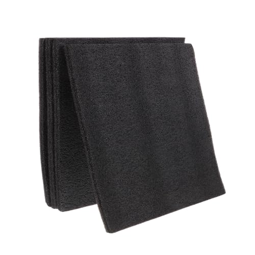 4 Pcs Black Polyethylene Foam Sheets 11.8x11.8x0.4 Inch Cuttable Packing Foam Inserts for Toolbox Drawers, Cushioning Protection, and Storage Organization