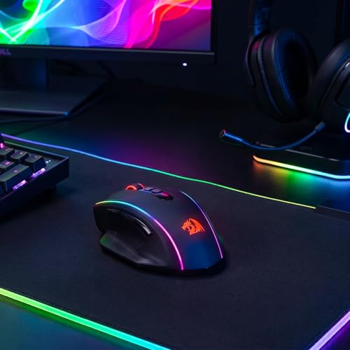 Redragon M686 Wireless RGB Optical Gaming Mouse 16000 DPI Remapping Keys | Cable-Free 0 Delay, Smooth Precise Tracking, Custom Macro Keybinds, Vibing Backlight, Ergonomic Grip Body Comfort