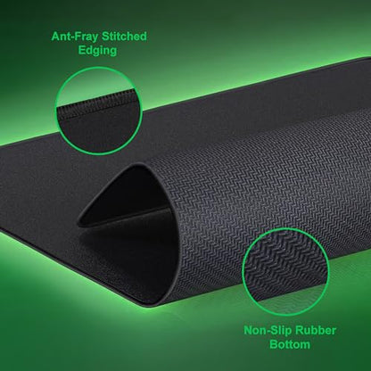LifeTrim Huge 46”x17” 5mm Gaming Mouse Pad Large Mouse Pad for Desk Gaming Giant Black XXL Thick Long Extra Large Extended Big Gamer Desk Mat - size: 46" x 17"