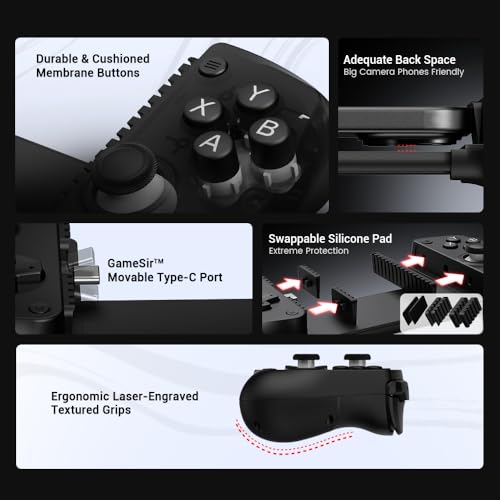GameSir X5 Lite Mobile Gaming Controller for Android,Hall Effect Joystick | Lightweight Ergonomic Phone Controller- Play Genshin Impact & Zenless Zone Zero