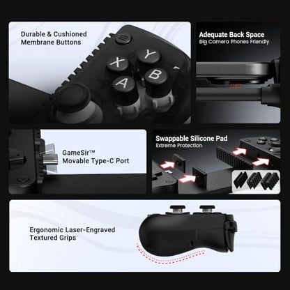 GameSir X5 Lite Mobile Gaming Controller for Android,Hall Effect Joystick | Lightweight Ergonomic Phone Controller- Play Genshin Impact & Zenless Zone Zero