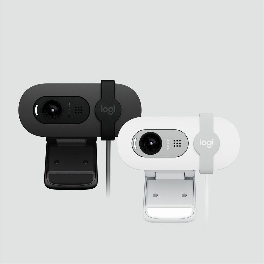 Logitech 960001580 Brio 100 1080p Full HD Webcam (Graphite) (Renewed) | Full HD