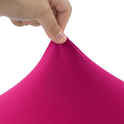 Peomeise 2PCS 6FT Spandex Table Cover Rectangular Stretch Spandex Tablecloth (Fuchsia,6FT) - color: Fuchsia, size: 72" x 30" 2Pack (Rectangular)