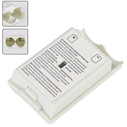 Brrnoo 5 PCS Battery Cover for Controller, Replacement Shell Case Kit with Anti Abrasion Material, Precise Appearance for Game Accessory (White) - color: White