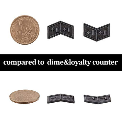 Sumind 40 Pieces Metal Counters Tokens +1/-1 Life Buff Counters Bulk Antique Silver Compatible with MTG Magic The Gathering CCG Card Gaming Accessories