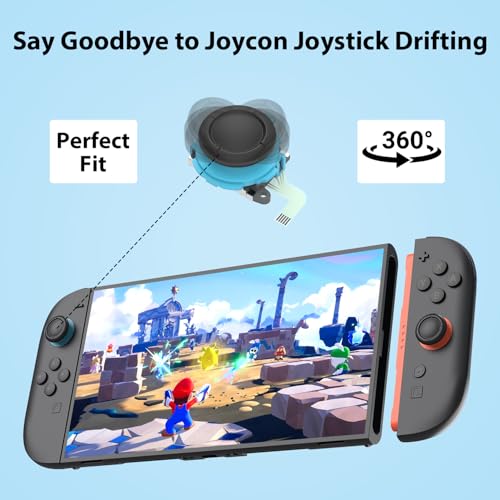 LONANDY Joycon Joystick Replacement for Nintendo Switch 2, Upgrade Anti-Drift Joy-Con 2 Joysticks Switch 2 Joycon Repair kit with Screwdrivers Thumb Grips, 2 Pack New Version
