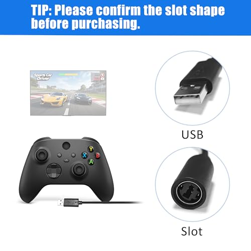 BlingKingdom 2 PCS Replacement Dongle USB Breakaway Cables, Wired Controller Brake Away Cable Cord Guitar Adaptater Compatible for Xbox 360 Controller Logitech Thrustmaster Racing Wheel