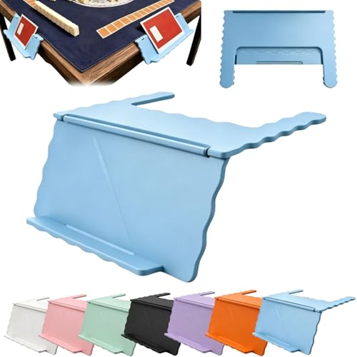 Mahjong Card Holder for Table, Under Mat Slide in Stand Angled Viewing Rack Foldable 3D Printed Space Saving Accessory for American Mahjong Mat (C - 04) - color: C - 04