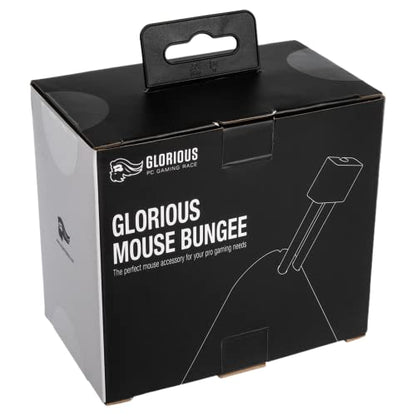 GLORIOUS Gaming Mouse Bungee - Flexible Mouse Cable Management - Gaming Mouse Accessory (White) | Eliminates Drag, Adjustable Arm For Various Heights, Durable Build Quality, Rubber Grip Base And Versatile Clip