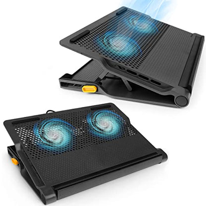 Targus Laptop Cooling Pad for Laptops up to 17-inches, Dual High-Speed Fans Chill Mat + 4-Port USB Hub Laptop Fan Cooling Pad for Work, USB Stand Cooling Pad for Gaming Laptop Cooling Fan (AWE81US) - size: Model AWE81US - Cooling Pad