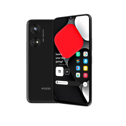 POZZI Turbo 6.79” HD+ Display | 128GB + 6GB RAM | 4G LTE Unlocked Smartphone | Android 14 | Octa Core Processor | 50MP Camera | 5,000 mAh Battery | Dual Nano SIM | Black | Compatible with T-Mobile