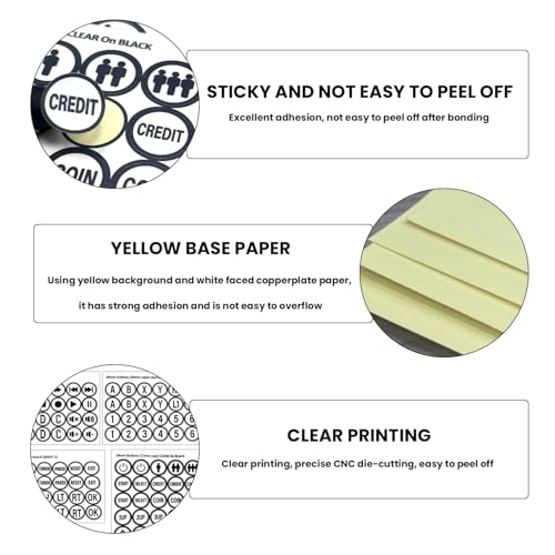 Arcade Game Button Stickers Set 24mm/30mm Die-Cut Labels Compatible with Arcade Machine and Fight Stick Customization - color: Game Button Labels Stickers* 4 Pcs