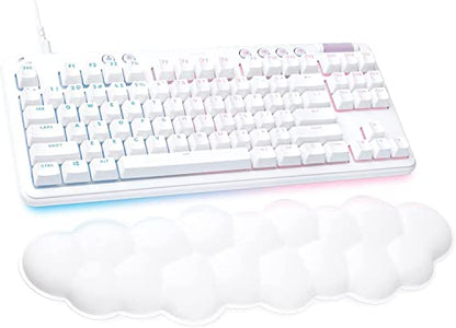 Logitech G713 Wired Gaming Keyboard with LIGHTSYNC RGB Lighting, Tactile Switches (GX Brown), and Keyboard Palm Rest, PC and Mac Compatible, White Mist - size: Wired, style: Tactile