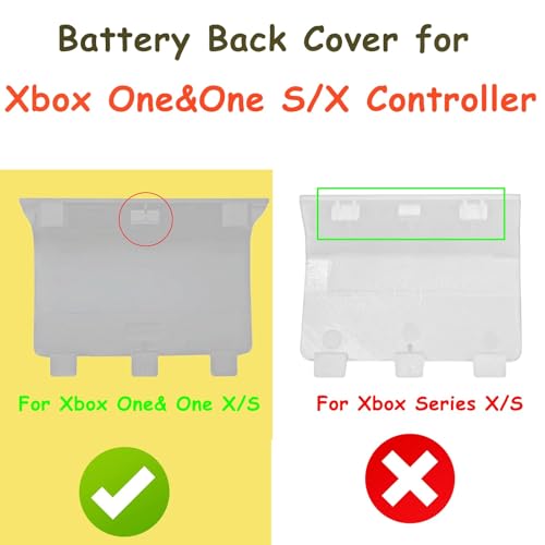4 Pack Battery Cover for Xbox One&One S/X Controller Cover, Replacement Battery Back Cover,Back Shell Covers for Xbox One S/X,Controller(Random Colar) - color: Random Colar