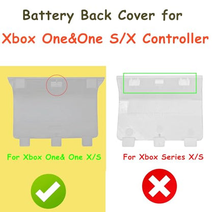 4 Pack Battery Cover for Xbox One&One S/X Controller Cover, Replacement Battery Back Cover,Back Shell Covers for Xbox One S/X,Controller(Random Colar) - color: Random Colar