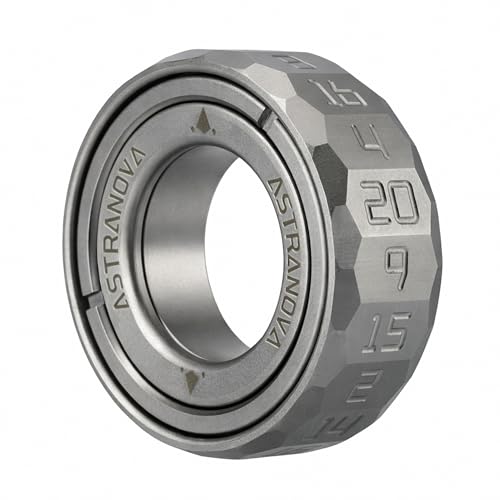 Unique CNC Machined Metal D20 Dice Spinner| 20-Sided Dice for Tabletop RPG, Dungeons & Dragons, Board Games | EDC Fidget for Adults, Men & Women | Unique Gift for Gamer (Stainless Steel) - color: Stainless Steel