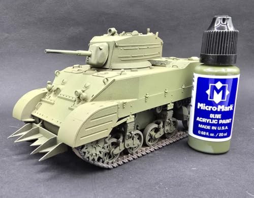 Micro-Mark Basic Color Model Water-based Acrylic Paint Set - Artist-Grade Pigment Colors for Miniatures, Models, Wargaming & Crafts, Fast-Drying | Made in the USA | 18 Bottles x 20 ml (0.68 fl.oz.)