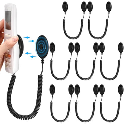 8 Pack 43 Inch Magnetic Remotes Control Holder with Spring Ropes Retractable Cord Remote Holder Wall Mount Anti-Loss Remote Control Leash Wall Mount for Projector TV Fan Couch, Bedside Table - size: 43 Inch
