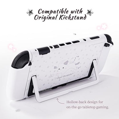 GeekShare Slim Protective Case Compatible with Switch 2 (2025), Anti-Scratche and Shock-Absorption Dockable Hard Shell for Switch 2 Game Console - Angel Descended - color: Star Angel Cat