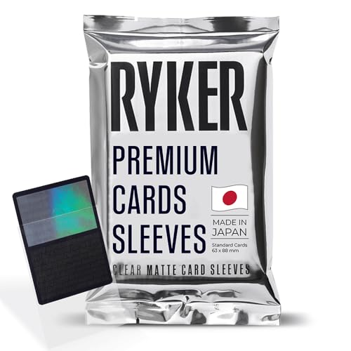 Ryker Sleeves Standard Size Matte Card Sleeves Compatible with Magic The Gathering MTG Pokemon Trading Cards and Board Games (1 Pack, Clear) - color: Clear, size: 1 Pack