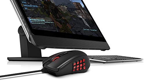 Amazon Basics Pro Gaming Mouse with 12,000 DPI Optical Sensor, 12 Programmable Buttons, Backlit RGB LED - Black