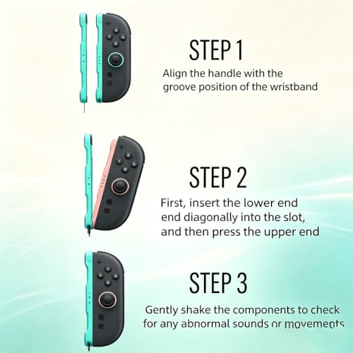 Arvytosty Magnetic Wrist Straps for Switch 2 Controller, 1 Pair Compatible with Switch 2 Mouse Mode, Replacement Wrist Strap with Responsive SR/SL Buttons (Purple/Light Green) - color: Purple/Light Green