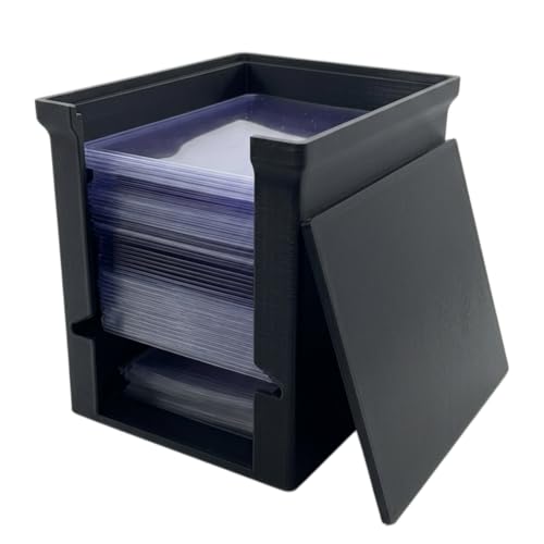 Card Game Holder, Toploader Dispenser Card Funny Commander case Dispenser Deck Organizer for Standard Sized Cards and Sleeves (Black Color) - color: Black