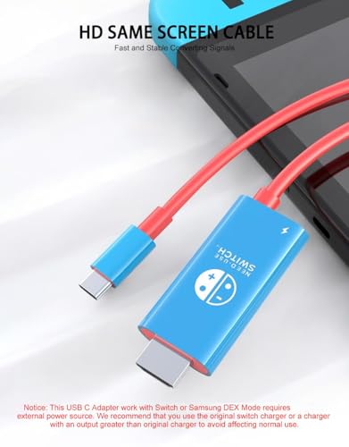 USB C to HDMI Cable 2 in 1 Steam Deck Adapter 4K 60Hz HDMI 100W Charging Port, Monitor TV Connector Cable USB C Dock for Steam Deck OLED/ROG Xbox Ally/iPad/Samsung Galaxy Dex/Tablet/iPhone 17 6.6TF