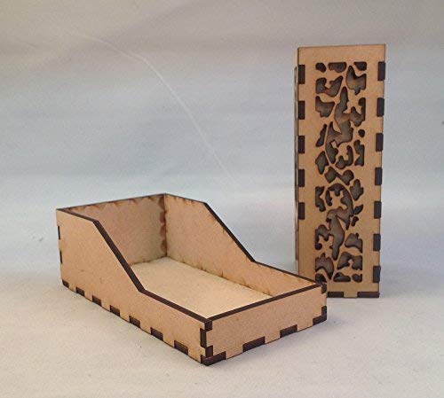 Dragon Mini Dice Tower v4 Green Acrylic Window Laser Cut MDF Unique Gift