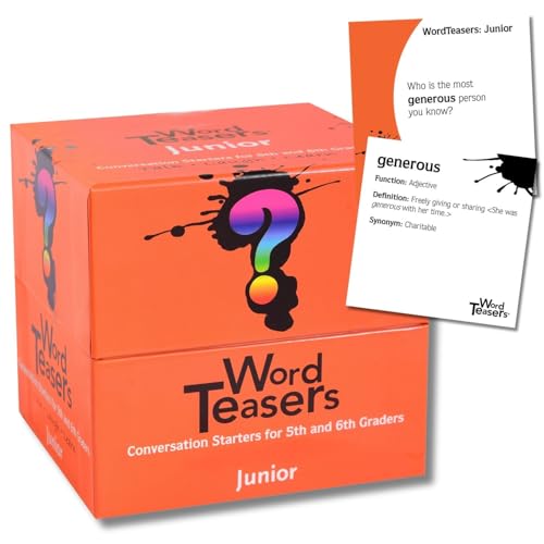 Junior - Vocabulary Word Game for Kids 8+ - Fun Family Conversation Starters - Reading Games for Elementary & Middle School - 150 Vocabulary Flash Cards/Conversation Cards - style: Junior