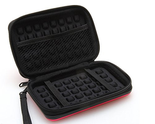 Anti-Shock Silver Aluminium Carry Travel Protective Storage Case Bag for 2.5" Inch Portable External Hard Drive HDD USB 2.0/3.0 (Red) - color: Red