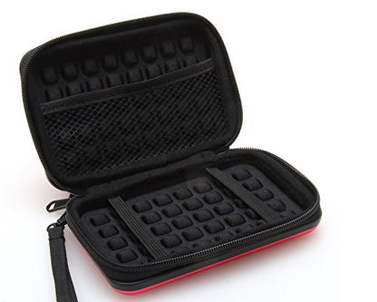 Anti-Shock Silver Aluminium Carry Travel Protective Storage Case Bag for 2.5" Inch Portable External Hard Drive HDD USB 2.0/3.0 (Red) - color: Red