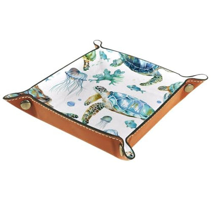 Ocean Turtles Dice Tray Dice Rolling Tray Folding Dice Holder for Dice Games, Like RPG, DND and Other Table Games - color: Multi 20