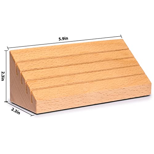 Yellow Mountain Imports Standard-Size Solid Beechwood Playing Card Holders/Racks - Set of 2 Card Organizers - size: 5.9”