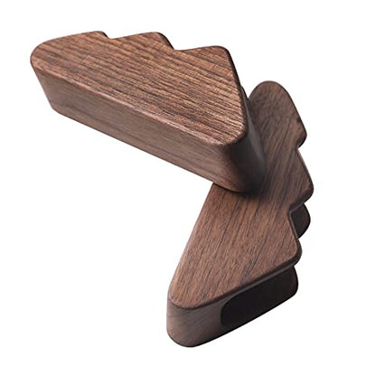 muso wood Business Card Holder for Desk 2 Pack (Walnut) | Wooden Display Business Card Stand for Office Tabletop - size: Walnut 2 Pack