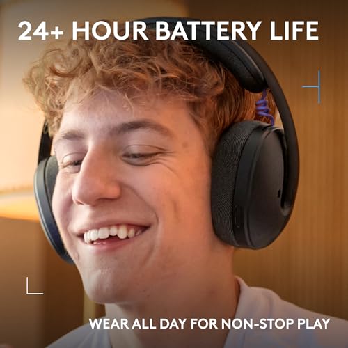 Logitech G325 Lightspeed Wireless Gaming Headset - Black | All-Day Comfort, Built-in Mic with Noise Reduction, 24-Bit Audio, 24+ Hr Battery Life, for PC, PlayStation, Switch, Mobile - color: Black